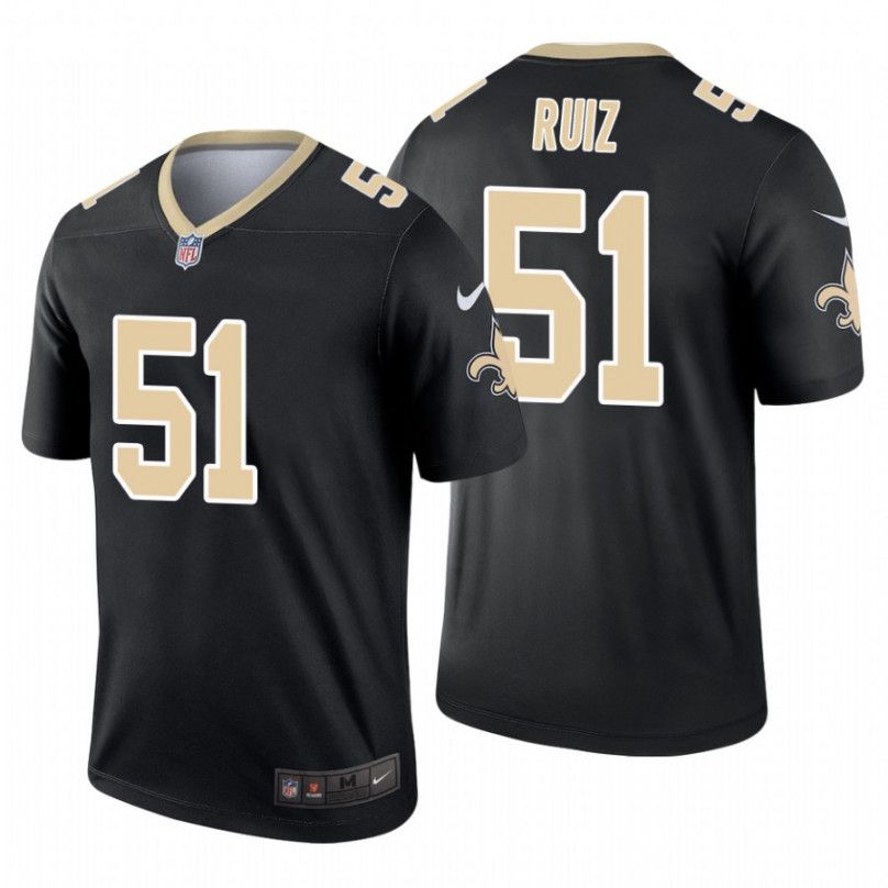 Men New Orleans Saints #51 Cesar Ruiz Nike Black Inverted Legend NFL Jersey->new orleans saints->NFL Jersey